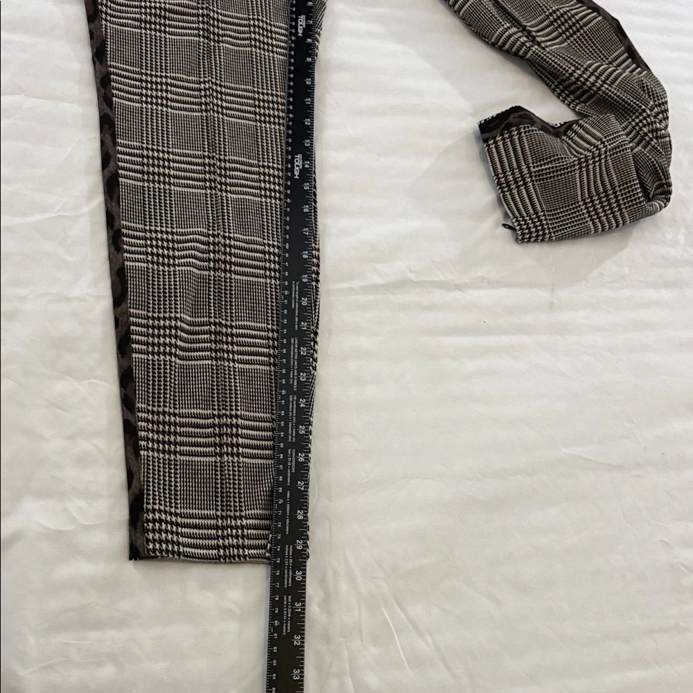 Cambio Rhona Plaid Pants Women’s US 14 Gray Black Slim Stretch - Picture 9 of 14
